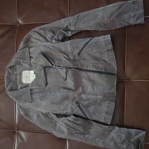 Women's Anthropologie Hei Hei Gray Faux Leather Jacket Small